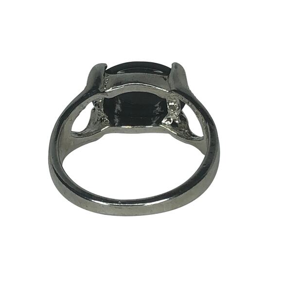 Black Stone Silver Ring - Size 9.5 - Picture 6 of 6